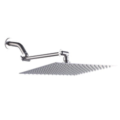 Lordear 11" Brass Wall Mounted Adjustable Chrome Rainfall Shower Head Extender Arm  from Lordear