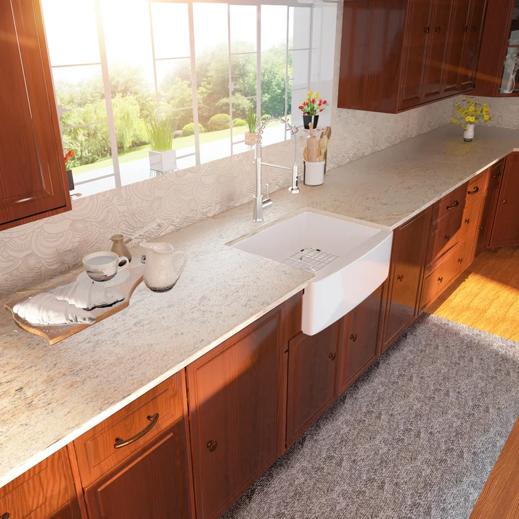 Lordear 24" Ceramic White Apron Front Single Bowl Farmhouse Kitchen Sink  from Lordear