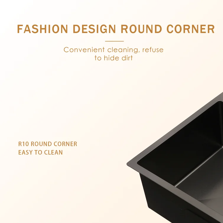 Lordear 28" Stainless Steel Gunmetal Black Topmount Single Bowl Kitchen Sink  from Lordear