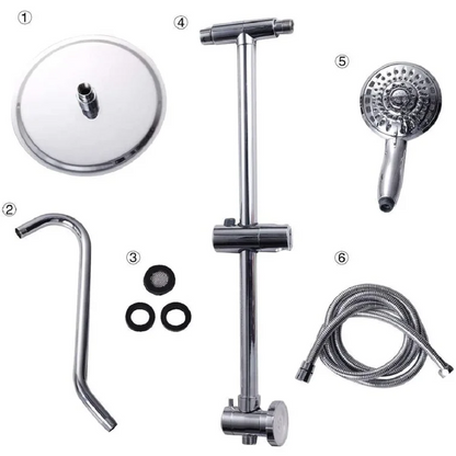 Lordear 10" Stainless steel Wall Mounted Round Rainfall Shower Head with Handheld Shower and Adjustable Slide Bar  from Lordear