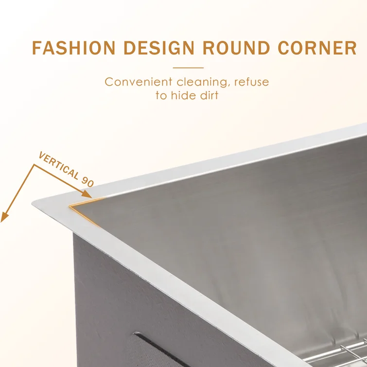 Lordear Stainless Steel Double Bowl Undermount Low Divide Kitchen Sink  from Lordear