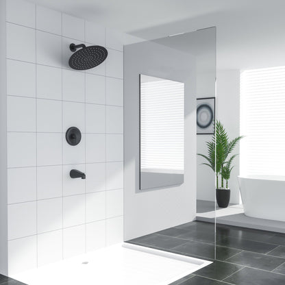 Lordear 10" Stainless Steel Wall Mounted Round Rainfall Shower Head with Bathroom Faucet  from Lordear
