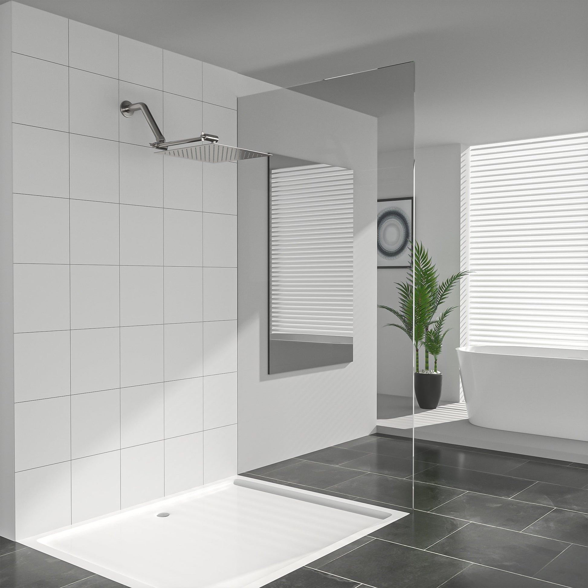 Lordear 12" Stainless Steel Shower Head Dripping with 11" Extension Shower Arm  from Lordear