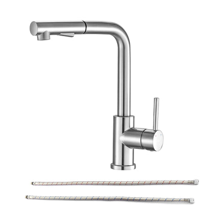 Lordear Brass Pull Down Brushed Nickel Single Handle Kitchen Faucet  from Lordear