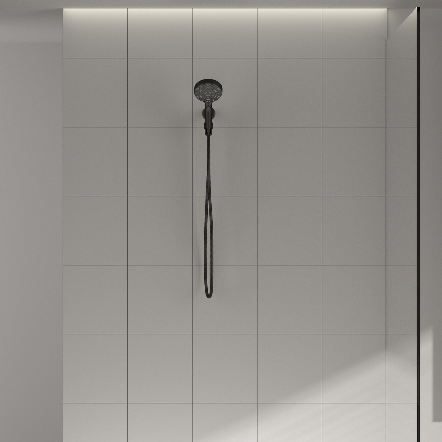 Lordear 5" Stainless Steel Wall Mounted Matte Black Round Rainfall Single Shower Head  from Lordear