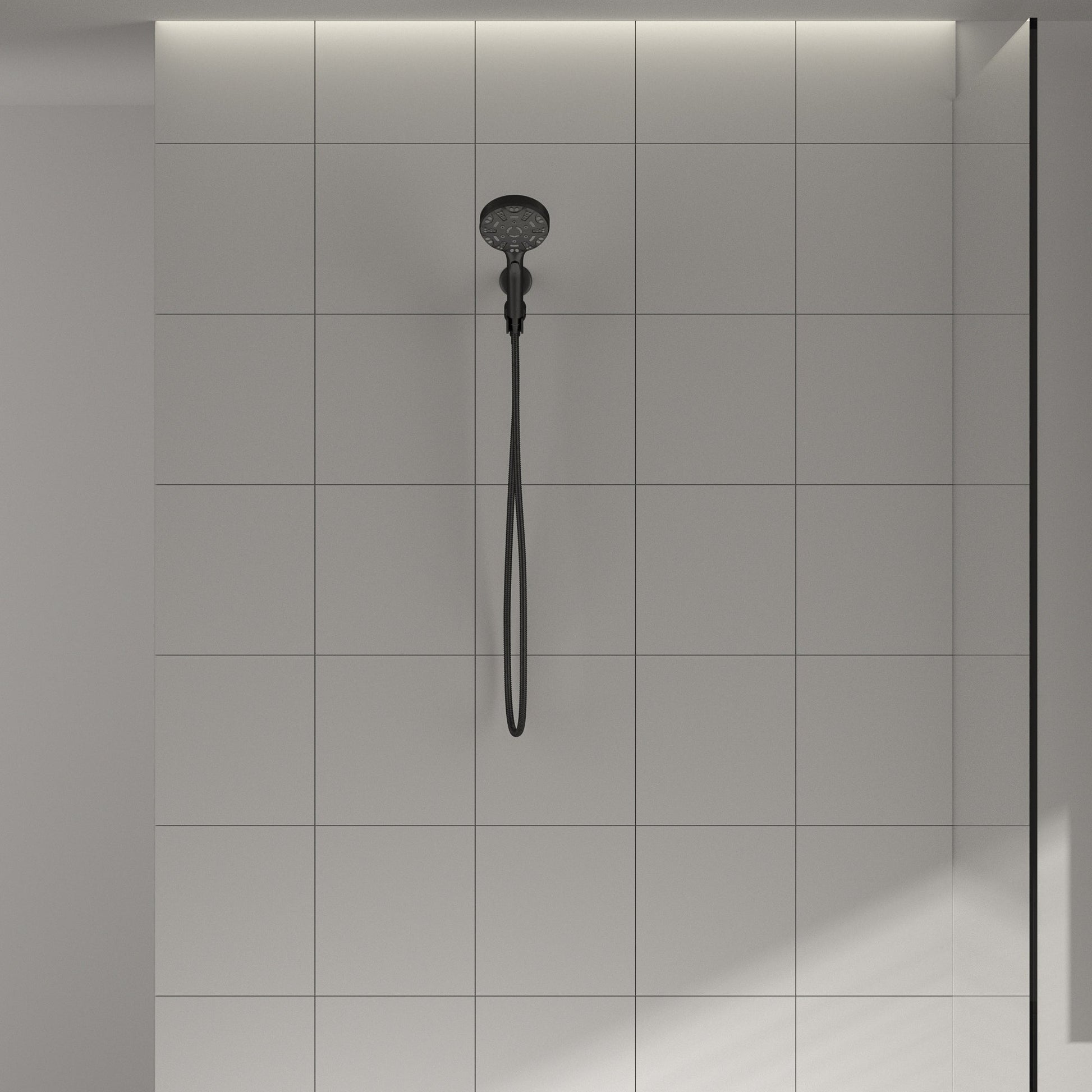Lordear 5" Stainless Steel Wall Mounted Matte Black Round Rainfall Single Shower Head  from Lordear