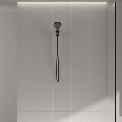 Lordear 5" Stainless Steel Wall Mounted Matte Black Round Rainfall Single Shower Head  from Lordear