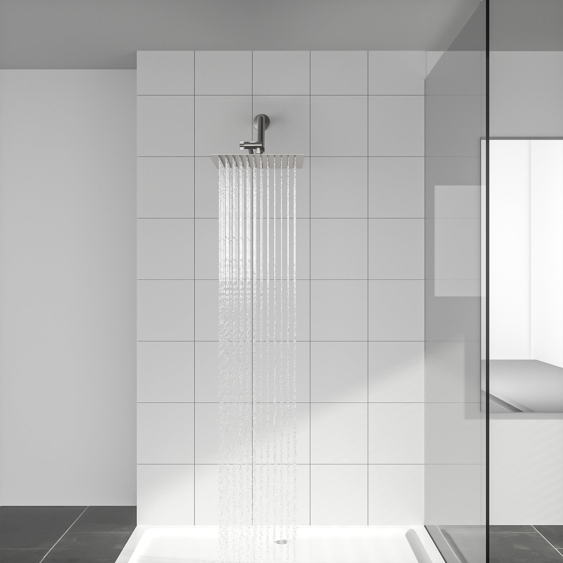 Lordear 12" Stainless Steel Shower Head Dripping with 11" Extension Shower Arm  from Lordear