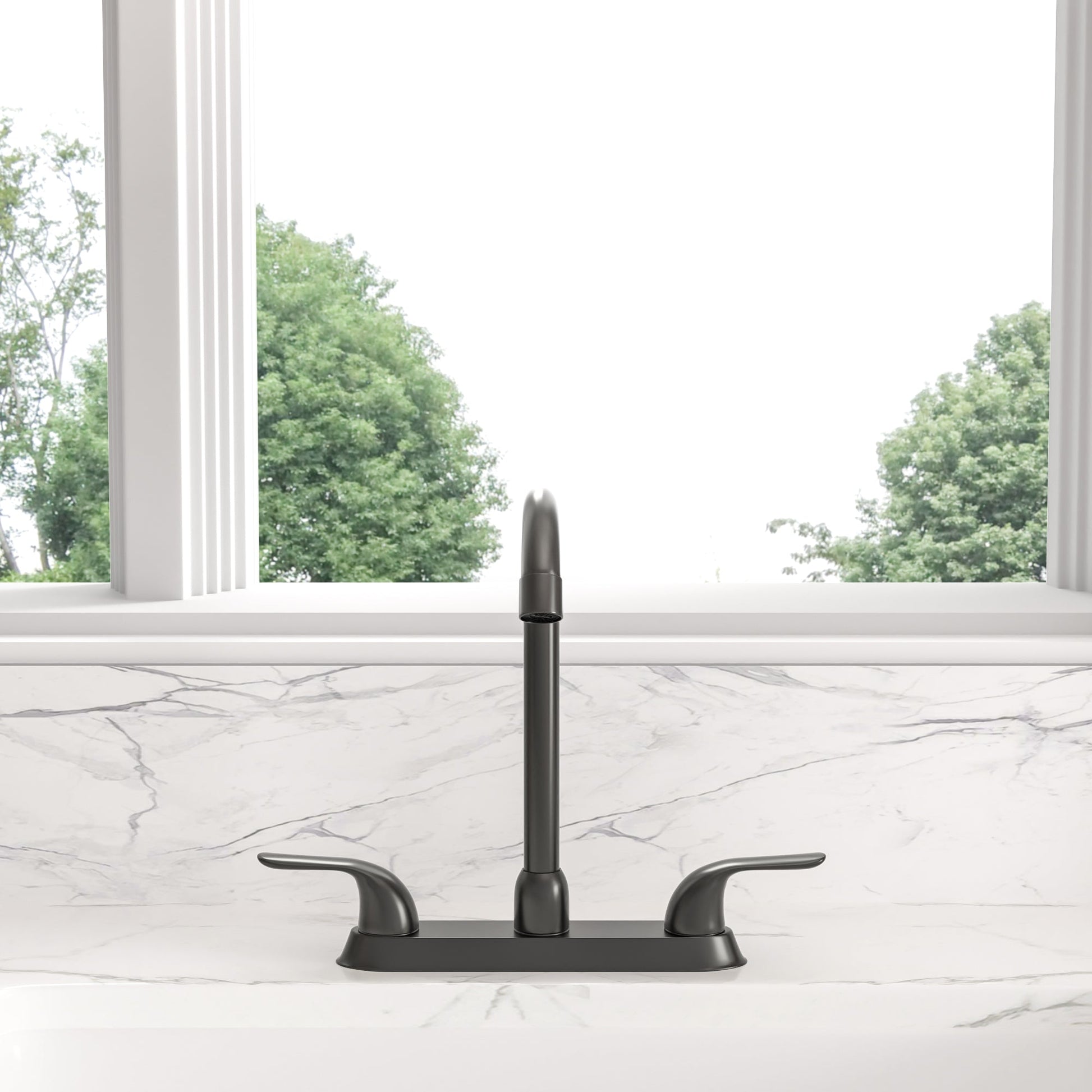 Lordear ‎Brass Double Handle 360° Rotate High-Arch Kitchen Faucet  from Lordear