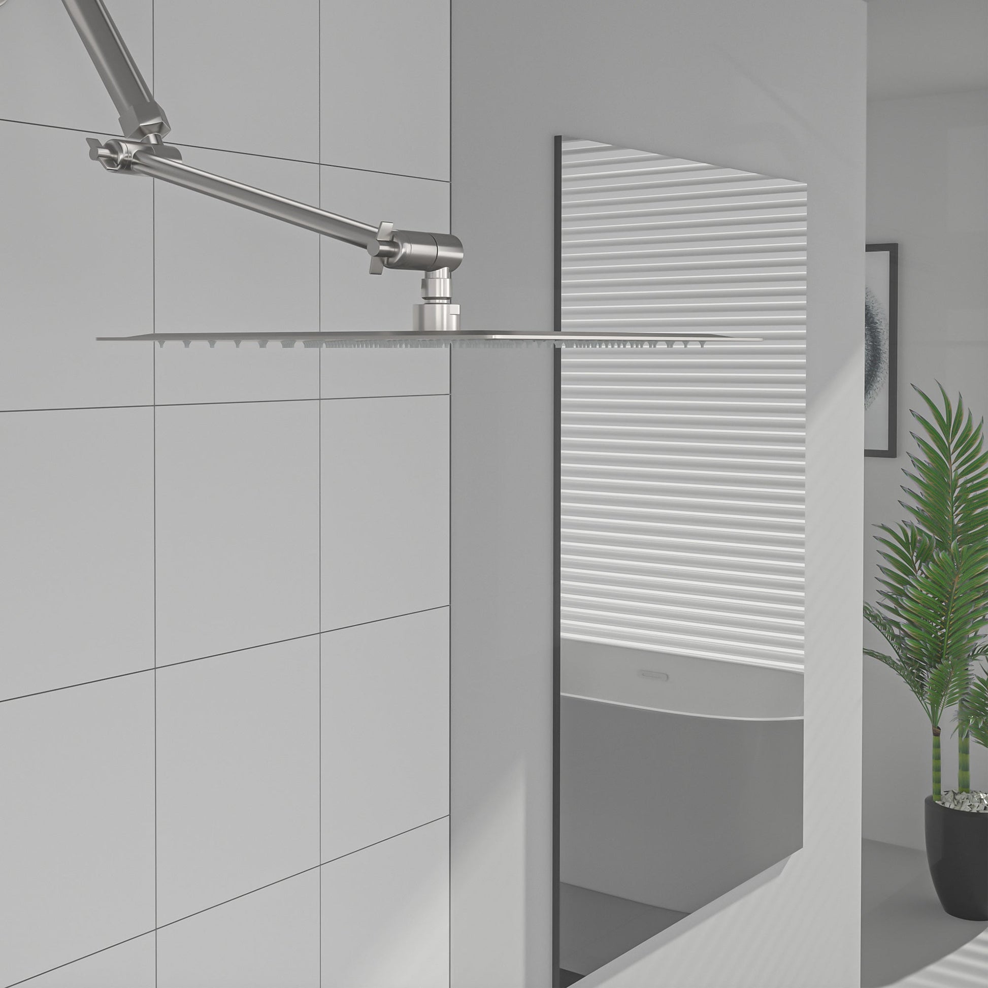 Lordear 12" Stainless Steel Shower Head Dripping with 11" Extension Shower Arm  from Lordear