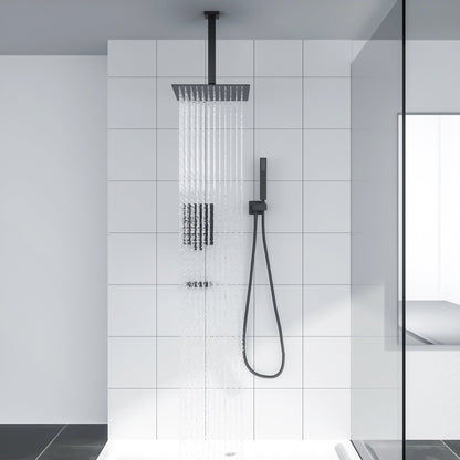 Lordear 12" ‎Stainless Steel Wall Mounted Square Rainfall Shower Head System Faucet Set  from Lordear