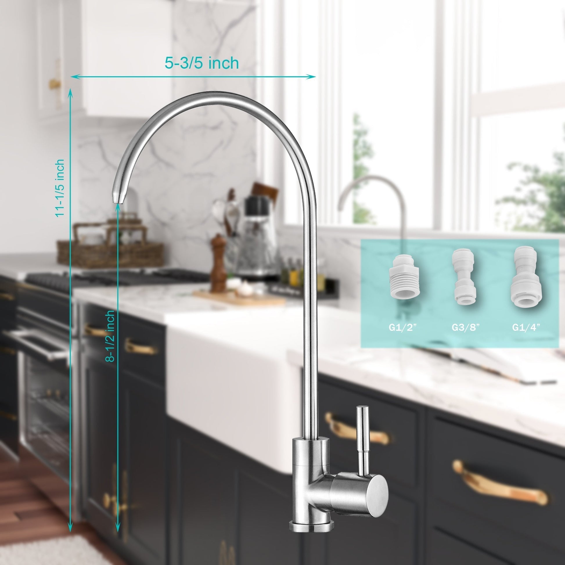 Lordear ‎Brass 360 Degree Rotating Booster Filter Kitchen Faucet  from Lordear
