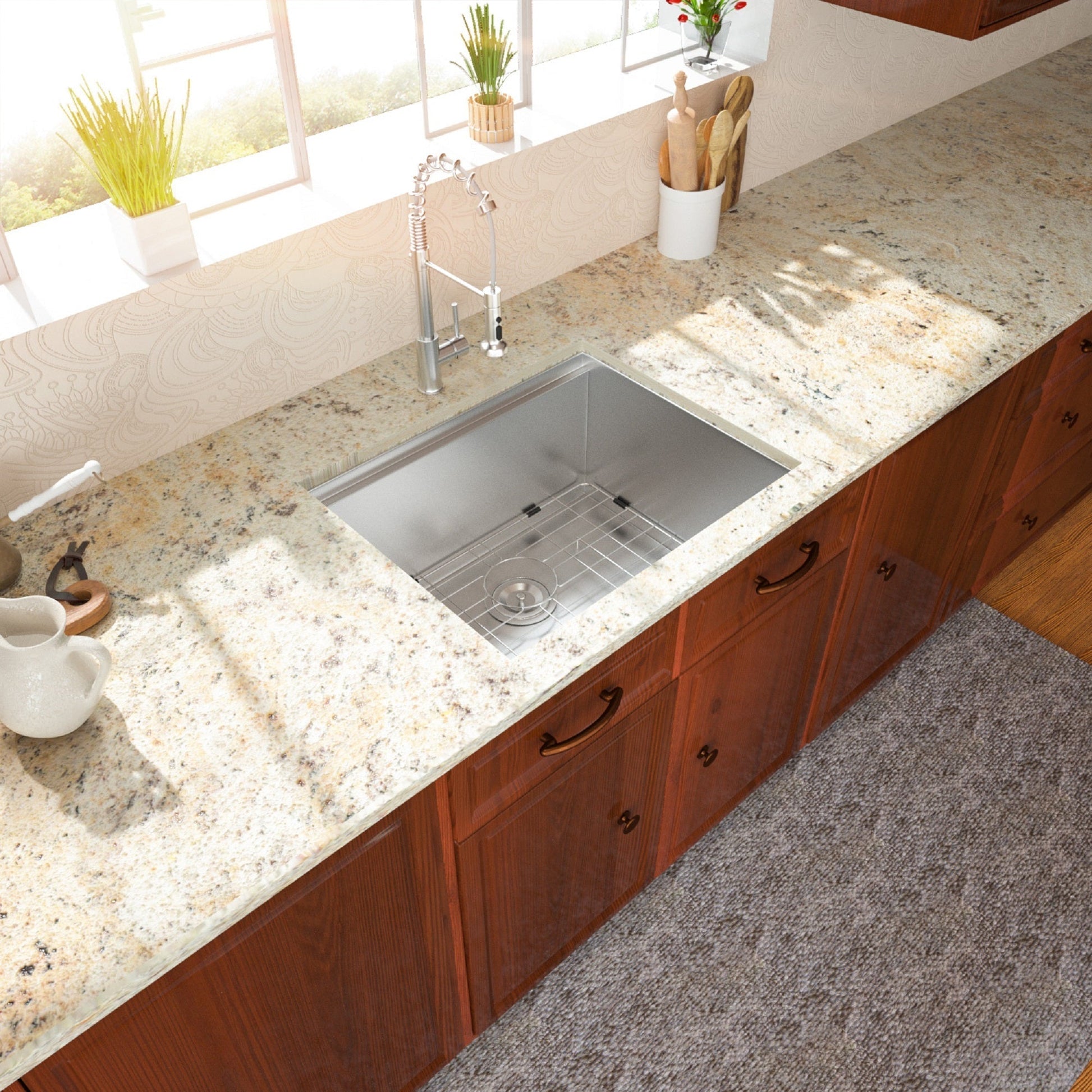 Lordear 23" Stainless Steel Undermount Brushed Single Bowl Workstation Kitchen Sink  from Lordear