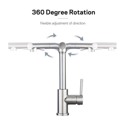 Lordear Brass Pull Down Brushed Nickel Single Handle Kitchen Faucet  from Lordear