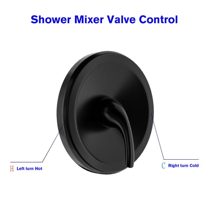 Lordear 10" Stainless Steel Wall Mounted Round Rainfall Shower Head with Bathroom Faucet  from Lordear