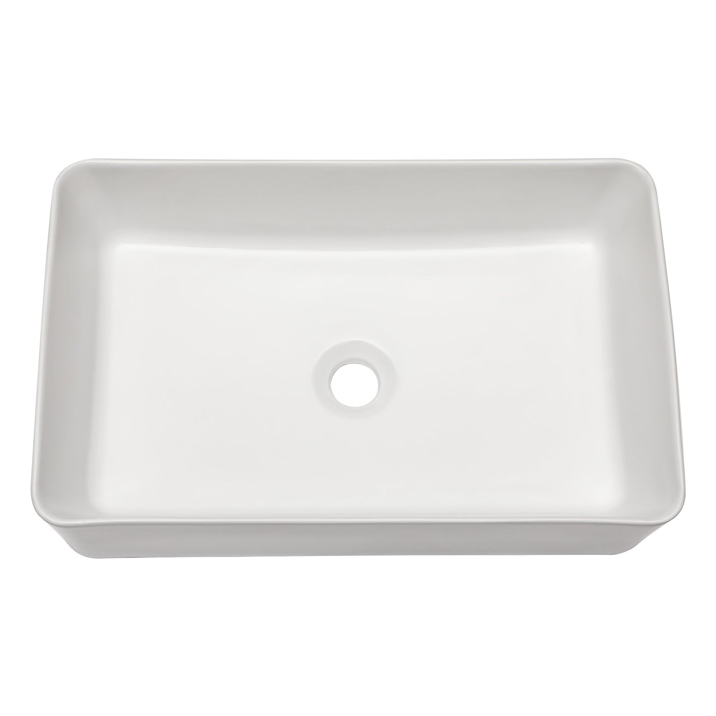 Lordear 21" x 14" White Ceramic Countertop Rectangular Vessel Bathroom Sink  from Lordear