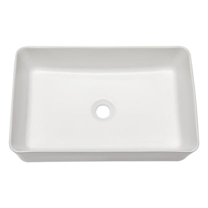 Lordear 21" x 14" White Ceramic Countertop Rectangular Vessel Bathroom Sink  from Lordear