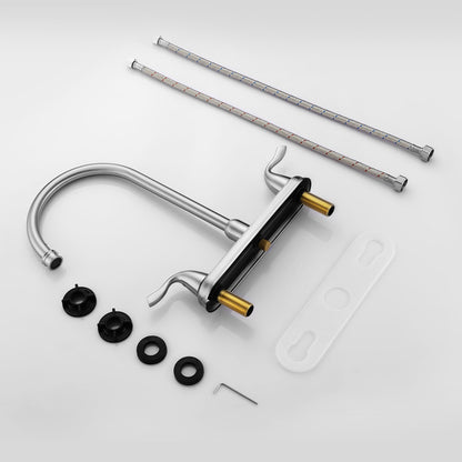 Lordear ‎Brass Double Handle 360° Rotate High-Arch Kitchen Faucet  from Lordear