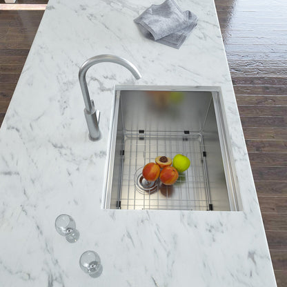 Lordear 23" Stainless Steel Undermount Brushed Single Bowl Workstation Kitchen Sink  from Lordear