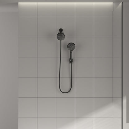 Lordear 5" Stainless Steel Wall Mounted Matte Black Modern Rainfall Shower Head Set  from Lordear