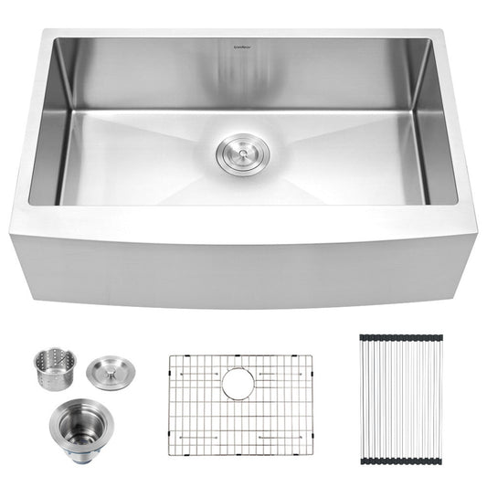Lordear 30" x 21" Stainless Steel Single Bowl Apron Front Farmhouse Kitchen Sink  from Lordear