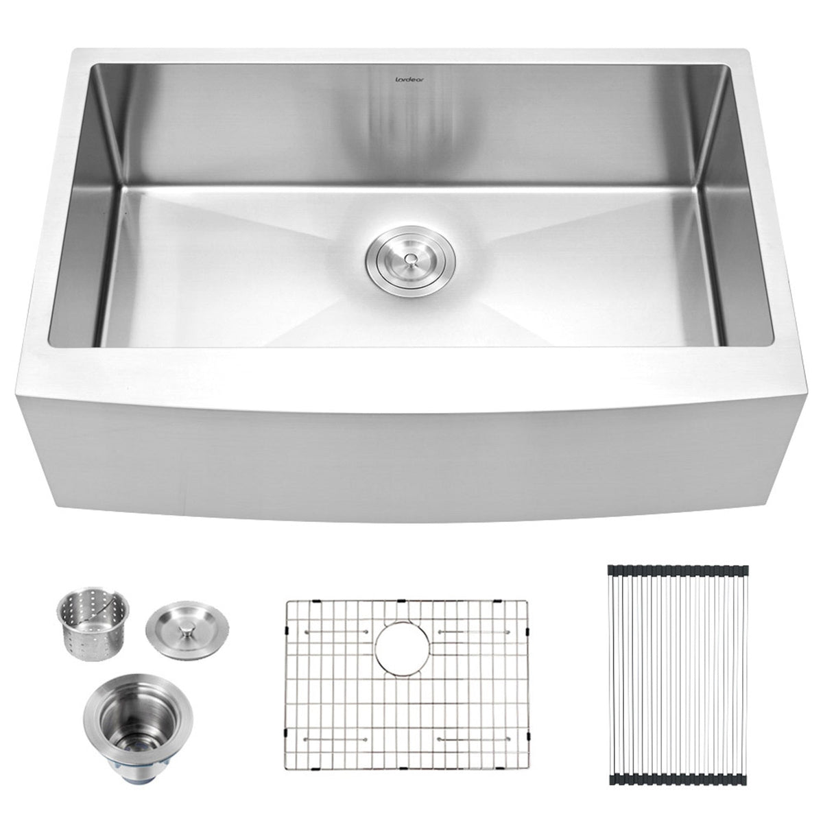Lordear 30'' x 21'' Stainless Steel Single Bowl Apron Front Farmhouse Kitchen Sink  from Lordear