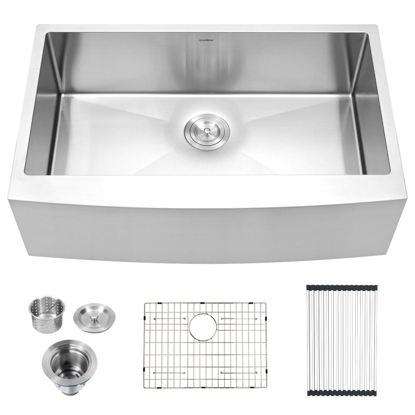 Lordear 33" x 21" Stainless Steel Single Bowl Apron Front Farmhouse Kitchen Sink  from Lordear