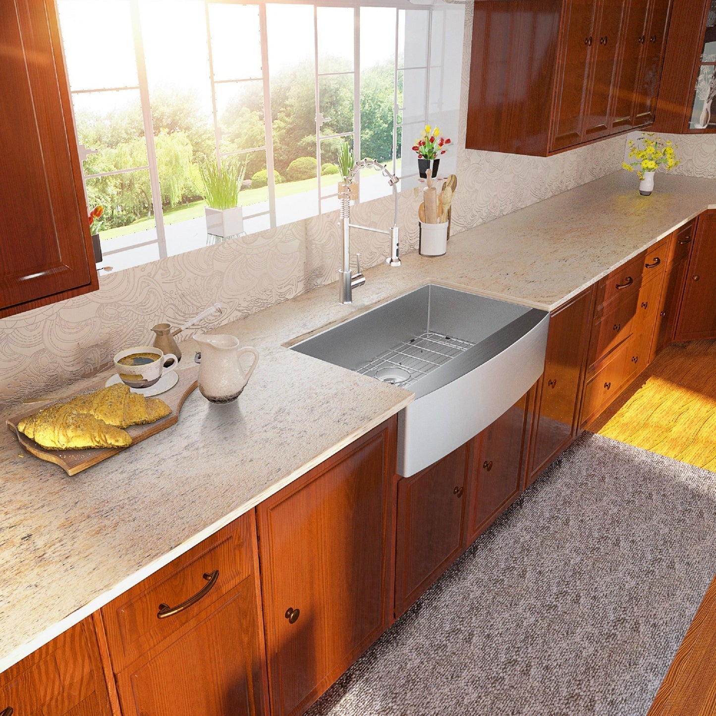Lordear 36" x 21" Stainless Steel Apron Front Farmhouse Kitchen Sink  from Lordear