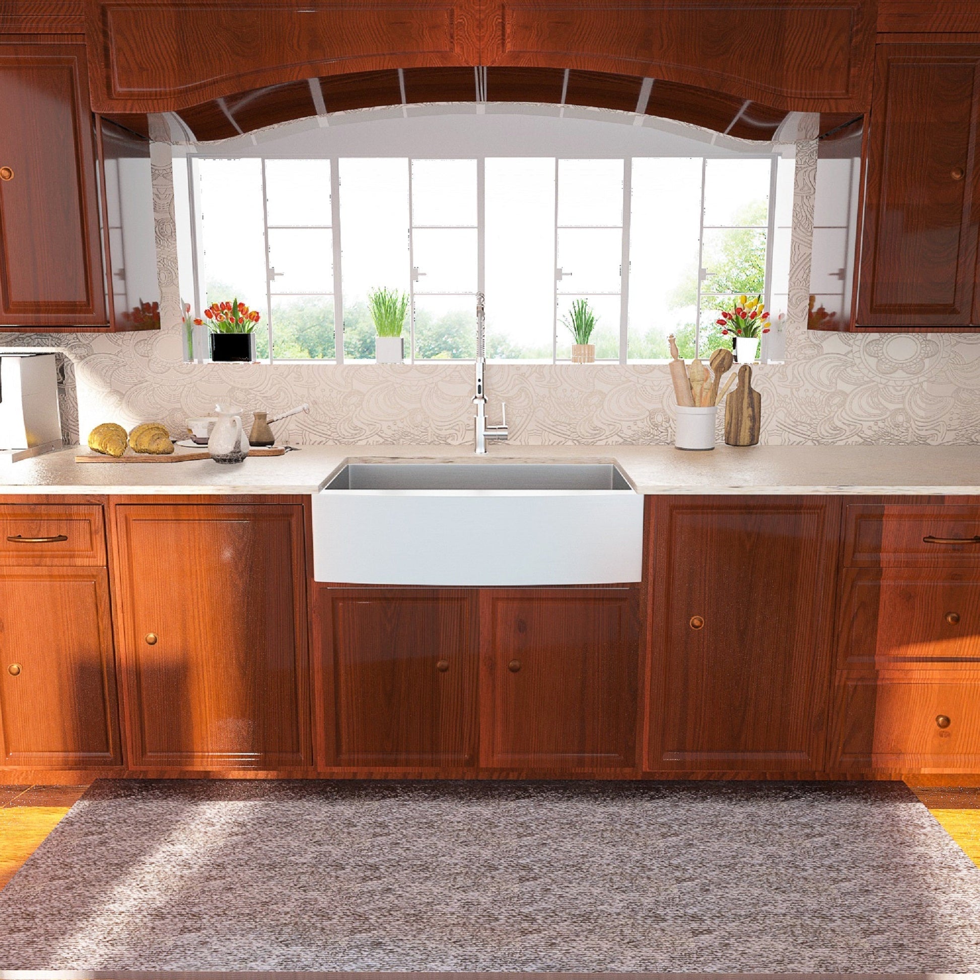Lordear 36" x 21" Stainless Steel Apron Front Farmhouse Kitchen Sink  from Lordear