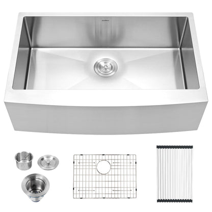 Lordear 36" x 21" Stainless Steel Apron Front Farmhouse Kitchen Sink  from Lordear