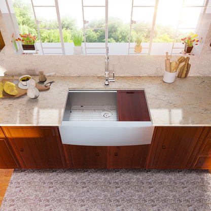 Lordear Stainless Steel Single Bowl Apron Front Farmhouse Workstation Kitchen Sink  from Lordear