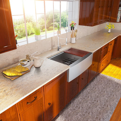 Lordear Stainless Steel Single Bowl Apron Front Farmhouse Workstation Kitchen Sink  from Lordear
