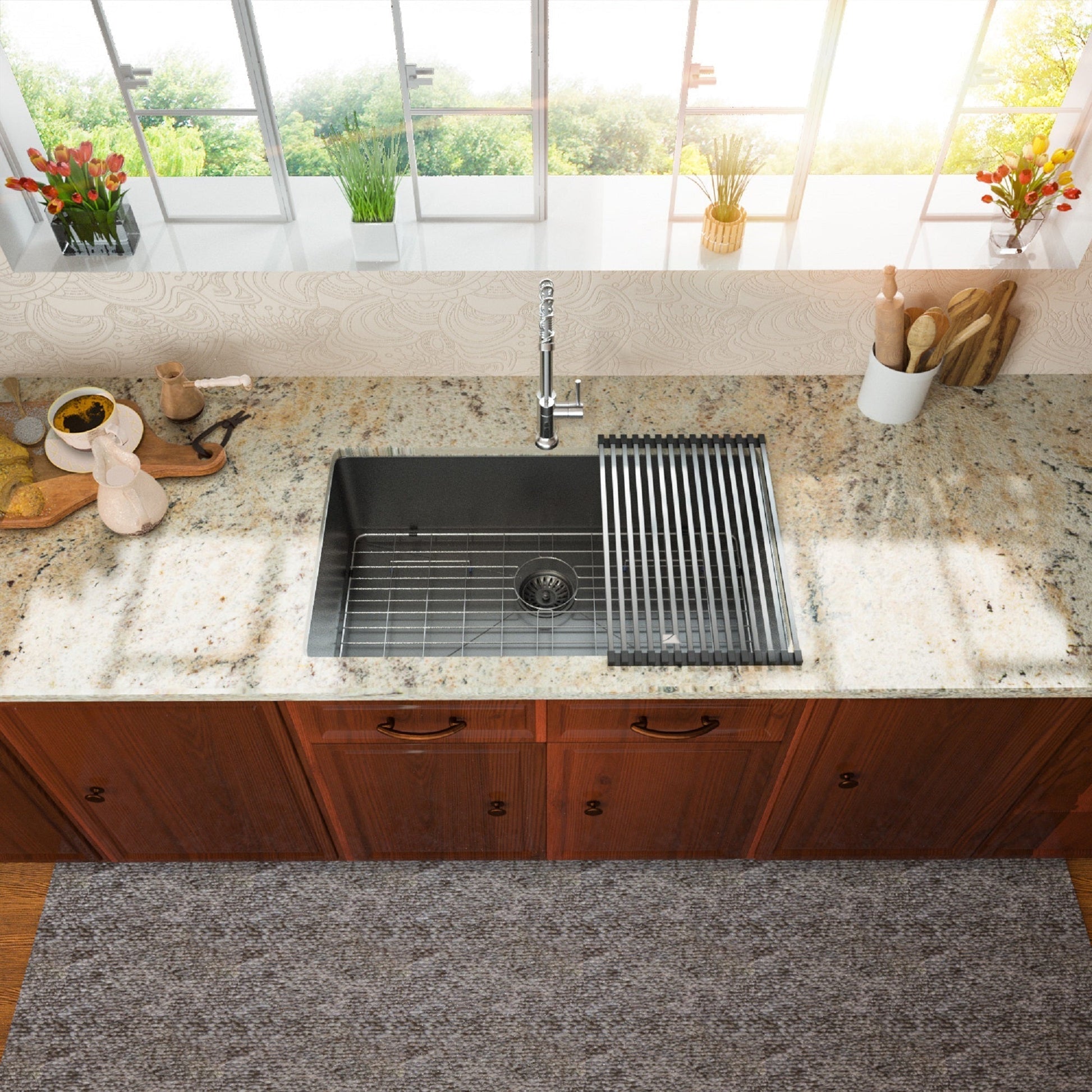 Lordear 30" x 18" Stainless Steel Gunmetal Balck Undermount Kitchen Sink  from Lordear