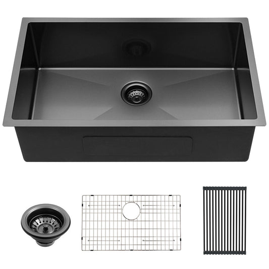 Lordear 30" x 18" Stainless Steel Gunmetal Balck Undermount Kitchen Sink  from Lordear