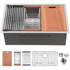 Lordear 30'' x 19'' Stainless Steel Undermount Workstation Kitchen Sink  from Lordear