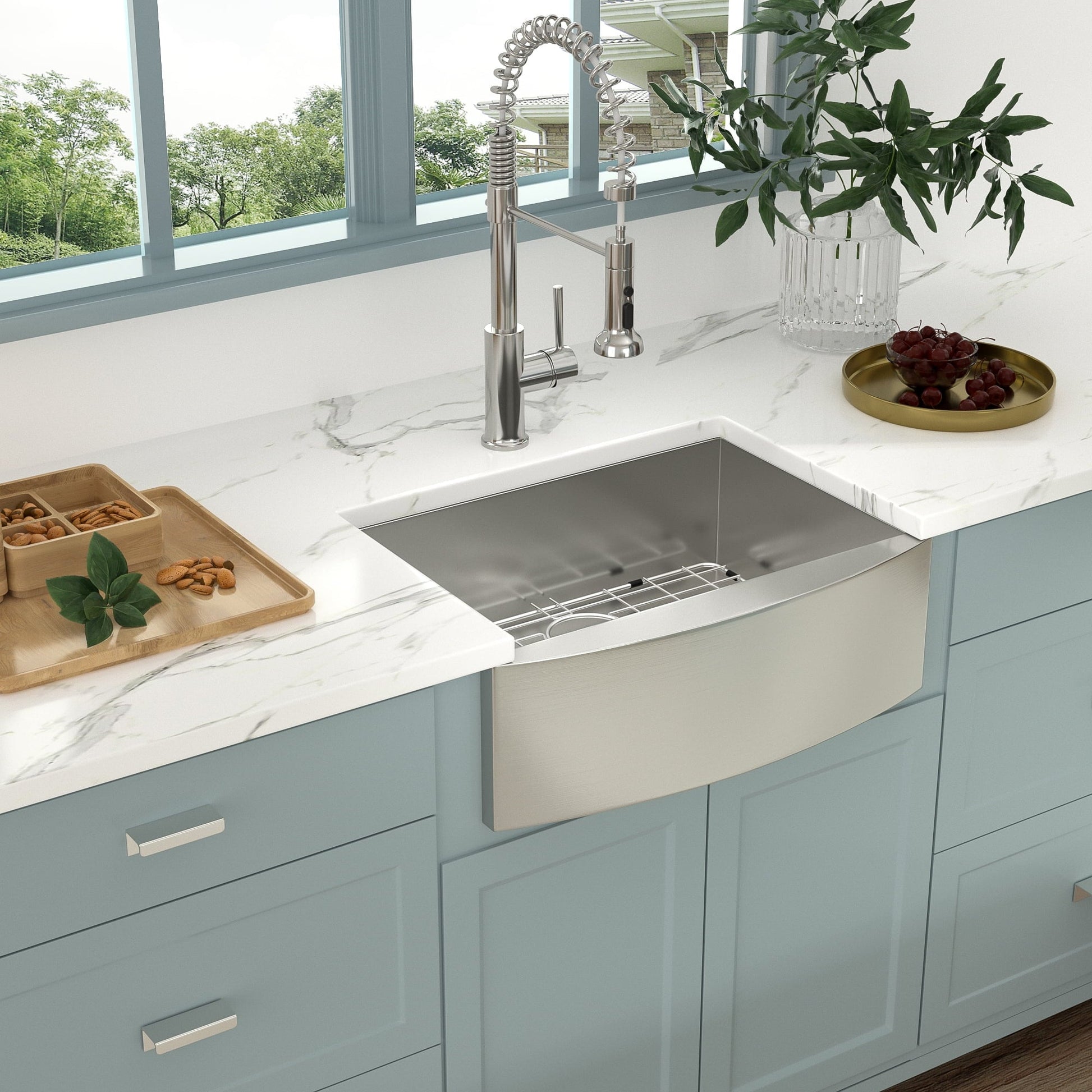 Lordear 24" x 20" Stainless Steel Apron Front Single Basin Farmhouse Kitchen Sink  from Lordear
