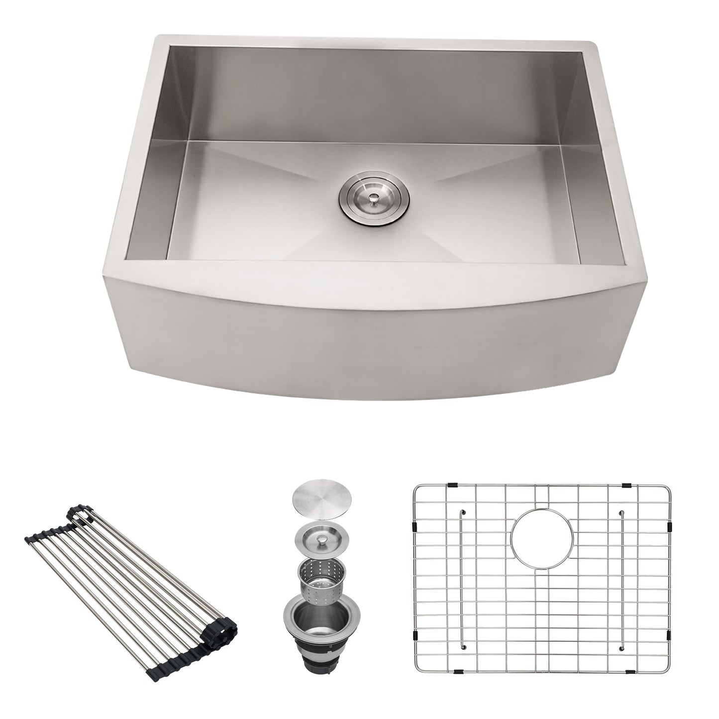 Lordear 24" x 20" Stainless Steel Apron Front Single Basin Farmhouse Kitchen Sink  from Lordear