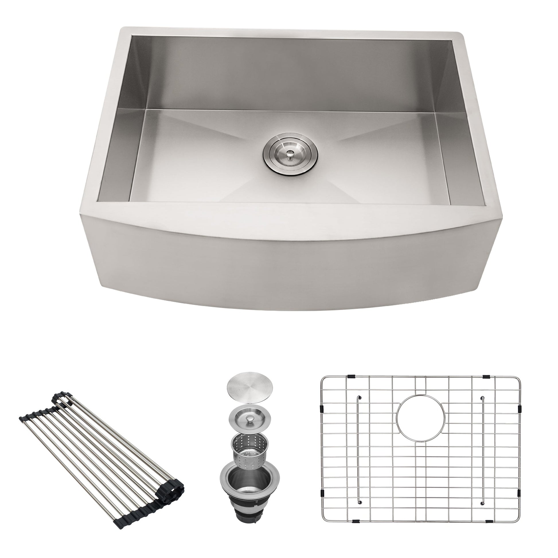Lordear 24" x 20" Stainless Steel Apron Front Single Basin Farmhouse Kitchen Sink  from Lordear
