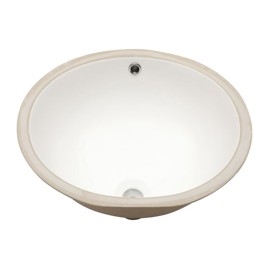 Lordear 19.5" x 16" Ceramic White Oval Undermount Bathroom Sink with Overflow  from Lordear