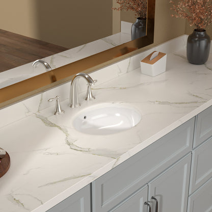 Lordear 19.5" x 16" Ceramic White Oval Undermount Bathroom Sink with Overflow  from Lordear